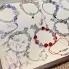 Pulsera Trenzada de Cuerda Ancha con Cuentas Esmaltadas Diseño Original Nuevo Estilo Étnico Chino Pulsera Versátil para Novia Puesto Callejero de Mujer