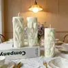 Vela de Aromaterapia Cilíndrica de Tulipa Quente da Moda Vela de Companhia Decoração de Casa Estilo Europeu Atmosfera Branca