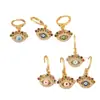 Pendientes de ojo de diablo con microincrustaciones de cobre y circonita de color para mujer, de nueva moda, con gran retención de color y diseño de nicho con personalidad transfronteriza.