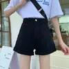Shorts Jeans de Cintura Alta para Mulheres, Novo Estilo de Verão, Versão Coreana da Moda, Caimento Solto, Emagrecedor, Versátil, Corte Reto, Branco, na Moda