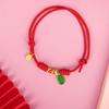 Collar Repelente para Mascotas de Verano, Collar Repelente de Mosquitos para Gatos y Perros con Cuentas de Transferencia, Cascabel de Hilo Rojo, Estilo Repelente Hecho a Mano