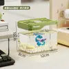 Pecera Sala de Estar Nueva Pequeña Pez Dorado Cría Tortuga Hogar Imitación Vidrio Transparente Pequeña Oficina Escritorio Tanque Ecológico