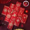 Sobre Rojo de Boda con Palabras Felices 2025 Nuevo de Gama Alta Estampado en Caliente Boda Mil Yuanes Papel Grueso Boda Engrosado Palabras Felices Sobre Rojo Chinoiserie