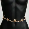 Joyería Transfronteriza Europea y Americana, Cadena de Bolas a la Moda, Cadena de Cintura Doble Capa para Mujer, Cadena Metálica, Cadena para el Cuerpo, Cadena para el Vientre
