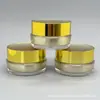 Botella Dorada para Crema Facial, Botella Dosificadora Cosmética, Crema para Ojos de 5g, 10g, 15g, 20g, 30g Botella de Acrílico para Crema
