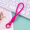 Cordón Creativo para Teléfono Móvil DIY Accesorios para Llavero Cuerda Corta Colorida Muñeco Cuerda Cadena para Teléfono Móvil Cuerda Trenzada Anti-Pérdida