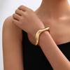 Moda Transfronteriza Europea y Americana Líquido Pliegue Irregular Collar Pulsera Viento Frío Metal Lava Mujeres Gargantilla Pulsera