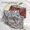Cuecas boxer femininas com estampa de leopardo em estoque, calcinhas seamless plus size estilo "hot girl" para mulheres, para vendas transfronteiriças