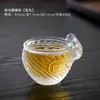 Palacio Cultural y Creativo de la Ciudad Prohibida Estilo Palacio Vidrio Grueso Copa Maestra Taza de Té Grande Individual con Forma de Gato para Uso Doméstico Juego de Té Kung Fu