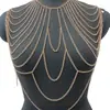 Skl000196 Ropa de Mujer sin Tirantes sin Tirantes con Cadena Dorada de Hombro con Borla Multicapa Cadena de Hombro