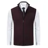 Chaleco de Punto para Hombre con Cuello Alto, Chaleco Suéter sin Mangas, Chaqueta Chaleco Gruesa con Cremallera, Colección Otoño e Invierno 2023 Transfronteriza