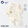 Mameluco de Algodón Puro para Recién Nacidos de Cuatro Estaciones, Pelele Transpirable de Doble Capa Estilo Mariposa para Bebés en Primavera y Otoño