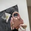 Bolsa de Bowling Feminina 2026 Nova Alta Aparência Cor Azul Claro Color Block Bolsa de Mão Moda Bolsa de Ombro Único Bolsa Transversal para o Trabalho