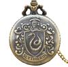 Reloj de bolsillo de cuarzo con tapa retro verde de la serie Harry Potter, Reliquias de la Muerte, personalizado para hombres y mujeres, venta al por mayor.