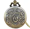 Venta Caliente Transfronteriza Reloj de Bolsillo Grande Retro Tema Harry Potter Collar Abatible Reloj de Cuarzo Reloj de Regalo Mayoreo