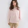 Camisa para Niña 2026 Otoño Nueva Versátil Camisa de Capas Estilo Coreano Manga Larga Camisa Rosa para Niños Mayores Estilo Universitario