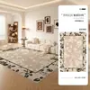 Alfombra Sala de Estar Nuevo Estilo Francés de Mediados de Siglo Dormitorio Lavable No Limpiable con Toallita Sofá Mesa de Café Impermeable y Anti-Manchas Alfombrilla de Piso Sin Mantenimiento