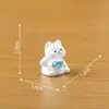 Novos acessórios de decoração DIY de paisagem em miniatura com tema de gato para o dia a dia; estatuetas de resina retratando gatos em suas rotinas diárias