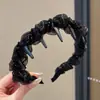 Faixa de Cabelo Alta Ondulada Cor de Café Melard para Mulheres, Faixa de Cabelo para Uso Diário com Dentes, Antiderrapante, Presilha para Lavar o Rosto