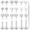 Brinco Stud Hélice Lábio Zircônia Redonda Opala Conjunto Popular de Joias para Piercing Brincos Mais Vendidos na Amazon Transfronteiriça
