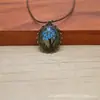 Cadena de Suéter de Aleación de Bronce Retro Europea y Americana Transfronteriza Encaje de Aliento de Bebé Piedra Vidrio Flores Secas Estilo Pastoral Original