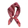 Pañuelo Cuadrado Rojo Atmosférico para Mujer 2025 Primavera, Verano y Otoño Nuevo Estilo Lujo Accesible Algodón y Lino de Alta Calidad Pañuelo Transpirable