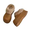 Botas de Nieve Gruesas Forradas de Borrego Peludo Engrosadas para Mujer 2026 Invierno Nuevas Slip-on Versátiles Birkenstock Zapatos Cálidos de Algodón