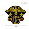 Jiayu Patch de Tecido Bordado Chapéu Azul Criativo Patch Adesivo para Roupas Bordado Computadorizado Novo Patch Bordado