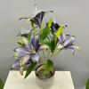 Simulação 3D pano macio 7 pequeno lírio sentir lírio flor artificial casa flor decorações ornamentos flor