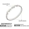 Pulsera Doble Capa Hebilla Lisa Estilo Nuevo Simple y de Moda Europea y Americana Acero Inoxidable Chapado en Oro Real de 18K Pulsera Versátil Personalizada