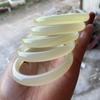 Pulseira de Jade Verde Gelo e Branco para Mulheres, Pulseira Fina de Barra Redonda para Meninas, Pulseira de Jade Afegão Jovem, Pulseira de Jade de Gordura de Carneiro Não-Hetian