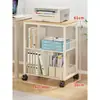Suporte para impressora, suporte de arquivo de papel A4 ao lado da mesa do escritório, suporte de armazenamento de livros e bolsas multicamadas móvel para uso doméstico