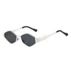 Gafas de Sol Diamantadas con Borde Metálico para Mujer 2025 Nuevo Estilo Europeo y Americano Frances gm Gafas de Sol Estilo Coreano Foto Adelgazantes Sensación de Alta Gama