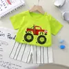Novo Conjunto de Manga Curta Infantil Meninos Algodão Puro Shorts de Verão Comércio Exterior Meninas Camiseta Roupas Vestuário Infantil Conjunto de Duas Peças