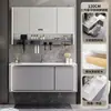 Yida Puede Personalizar Paneles de Puerta Pintados de Roble Gris Hierro Gabinete de Baño Gabinete con Lavabo de Mano para Baño Juego de Gabinetes de Baño