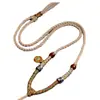 Cuerda Trenzada Hecha a Mano para Colgante de Xizang Marca Buda Thangka Cordón de Alta Calidad Cuerda para Collar de Cera de Abeja Frotada a Mano Cuerda de Algodón Decoración de Estilo Étnico