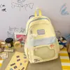 Mochila Escolar de Color Sólido con Diseño Original, Estilo Nuevo para Chicas de Secundaria y Preparatoria, Alto Valor Estético, Mochila Escolar de Gran Capacidad