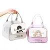 Bolsa Térmica para Marmita, Bolsa Tote Bento, Pouch de Almoço Espessado, Bolsa de Almoço Estilosa e à Prova d'Água para Alunos do Ensino Fundamental