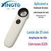 Atacado de fábrica 6B-1B Lupa de identificação de joias antigas 2LED Light 40x HD Lupa portátil