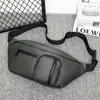 Bolsa de Pecho para Hombre Estilo Japonés Nicho Simple Ligera para Ciclismo Pequeña Bolso Cruzado Simple Bolso Cruzado de Película de Cuero Resistente al Agua