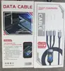 Em estoque 100W Transparente Cartão Médio Luminoso Adequado para Huawei Cabo de Dados Três em Um Carregamento Super Rápido Trançado Um para Três
