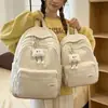 Mochila Versátil Estilo Universitario Personalizada Harajuku Japonés Simple Bolsa Escolar para Estudiantes Mochila Casual Americana para Viajes