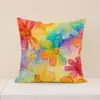 Nueva Funda de Almohada Floral Retro de Amazon Poliéster Versátil Cojín de Asiento para Interiores Decorativo para Sala de Estar Cojín de Sofá