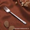 Juego de Cuchara Tenedor de Acero Inoxidable Lindo Postre Tenedor Pequeño Moderno Simple Cuchara para Mezclar Café Juego de Cuchara Tenedor de Tres Dientes