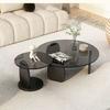 Mesa de Centro Shark Moderna de Luxo Leve Sala de Estar Casa Apartamento Pequeno Mesa de Chá Minimalista Simples Criativa Combinação de Vidro Temperado