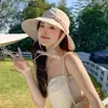 Nuevo Moda para Exteriores Sombrilla Protector Solar Todo Fósforo Ala Ancha Salida Cara Pequeña Lujo Ligero Gama Alta Sombrero de Pescador Verano para Mujer