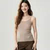 Estilo simples e elegante - Camisola 100% caxemira pura, uma blusa macia e confortável, que valoriza a silhueta, sem mangas, perfeita como camada base ou para usar com um suéter de malha