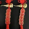 Nudo chino calabaza de cobre cinco emperadores antiguos montaña roja fantasma gastar dinero adornos colgantes fabricantes al por mayor calabaza de chismes moneda de cinco emperadores colgante