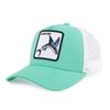 Especial transfronterizo para gorra de béisbol de malla con parche de animal y protección solar, bordado europeo y americano, gorra de béisbol de camionero de comercio exterior