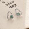 Brincos de Frasco de Jade Água Azul Jin Hongyu para Mulheres Prata Esterlina 925 Novo Chinês Alto Padrão Zircônio Borboleta Brincos Brincos